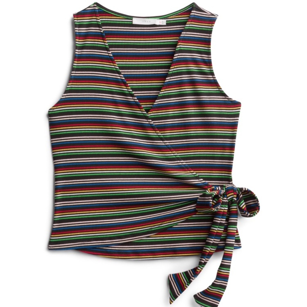 Noelle Wrap Tie Top
